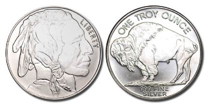 .999 Fine 1 ounce Silver Round - Buffalo