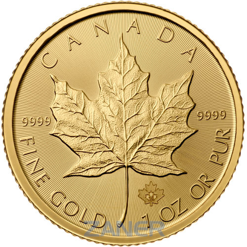 Gold Canadian Maple Leaf One Ounce Random Date Reverse