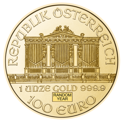 Gold Austrian Philharmonic 1 ounce Obverse Random