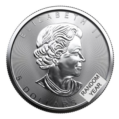 Canadian Silver Maple Leaf 1 Ounce Bullion Coin Obverse Random Year