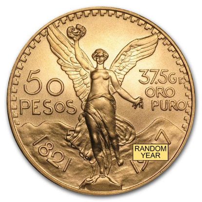 Mexican 50 Peso Gold Coin Obverse