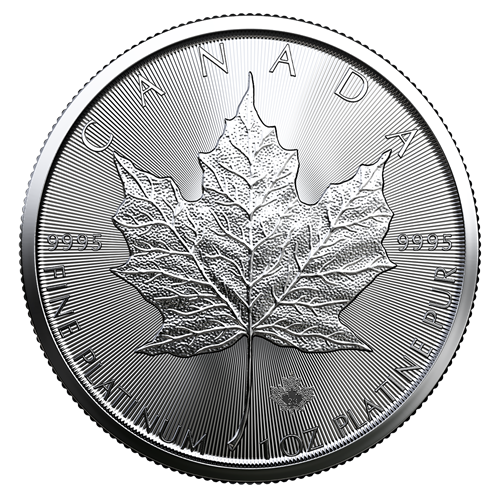 Canadian Platinum Maple Leaf Reverse Random Year