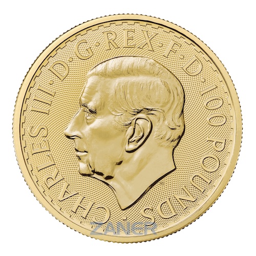 UK Gold Britannia One Ounce Bullion Coin Random Date Obverse King Charles III