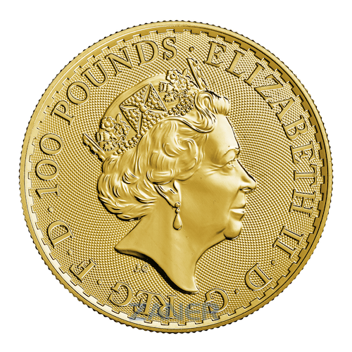 UK Gold Britannia One Ounce Bullion Coin Random Date Obverse Queen Elizabeth II