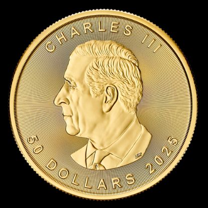 2025 Canadian Gold Maple Leaf 1 ounce Bullion Coin Obverse